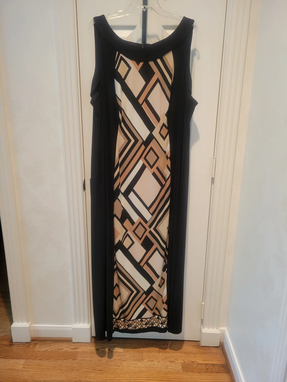 NWT Roz & Ali Black Tan Long Maxi Sleeveless Sun Dress 22 - Picture 1 of 8